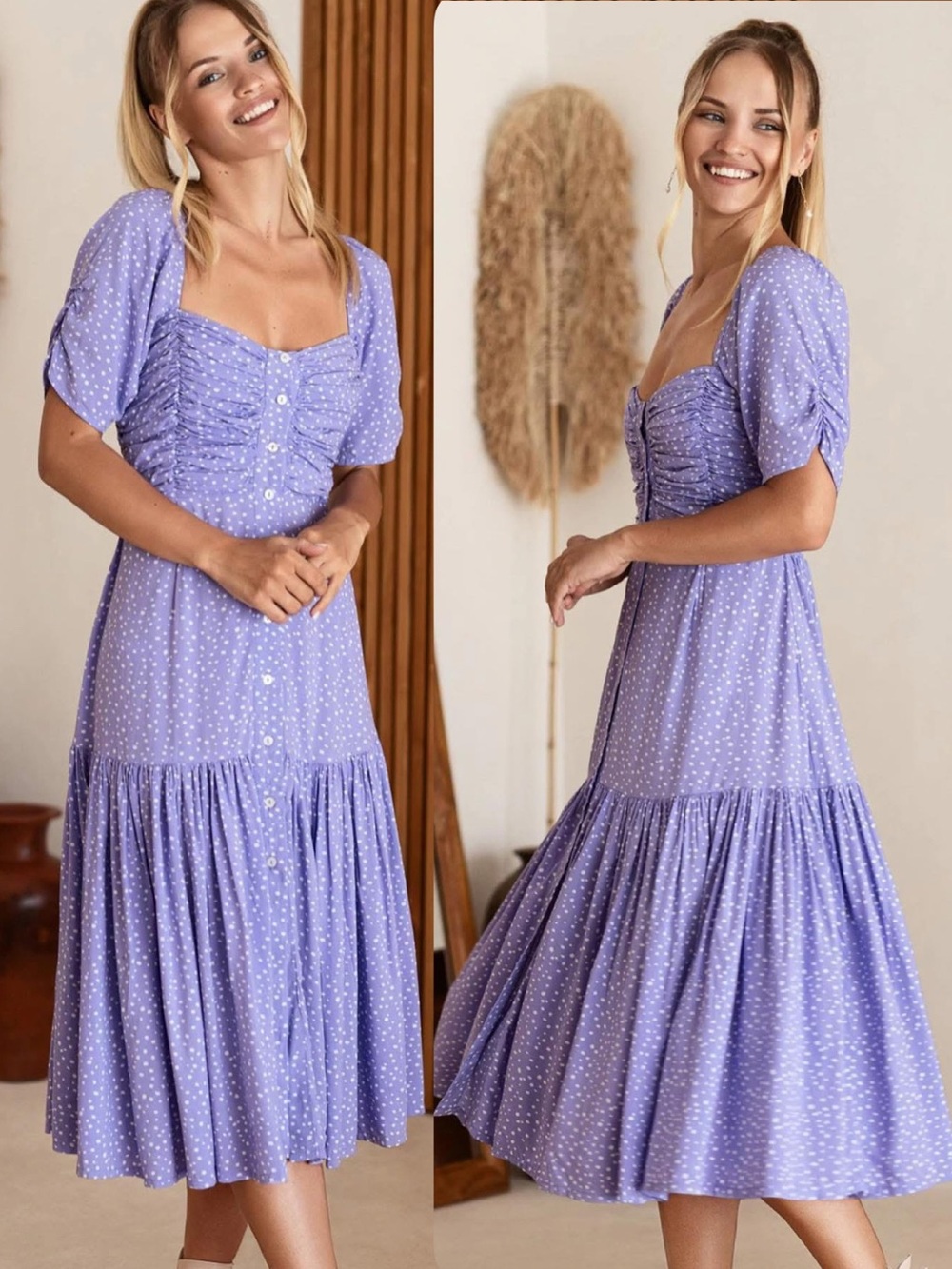New! Lavender Dress Midi size M